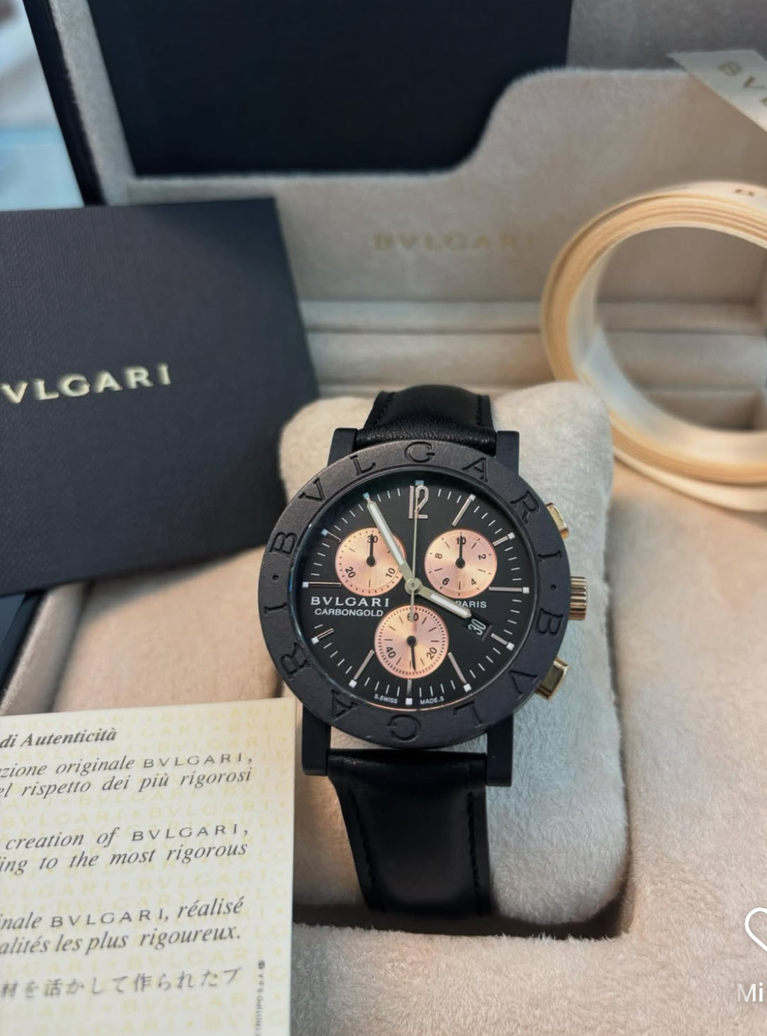 BVLGARI CARBONGOLD CRONO ORO ROSA