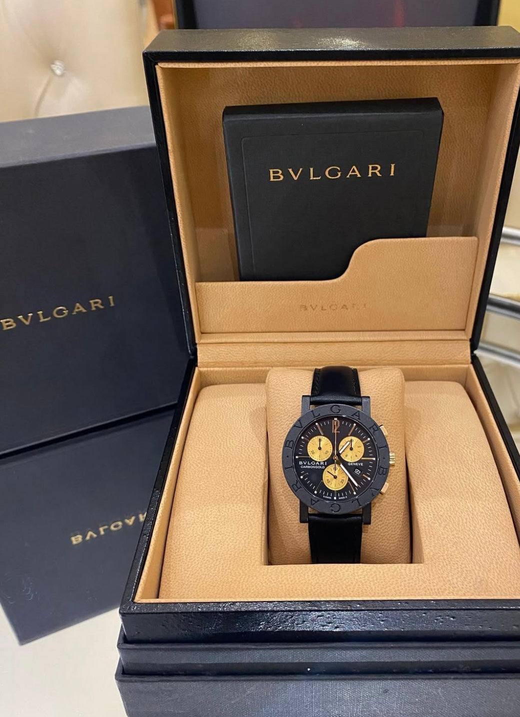 BVLGARI CARBONGOLD CRONO ORO