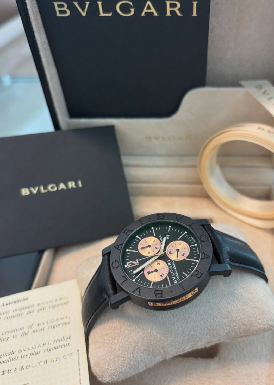 BVLGARI CARBONGOLD CRONO ORO ROSA