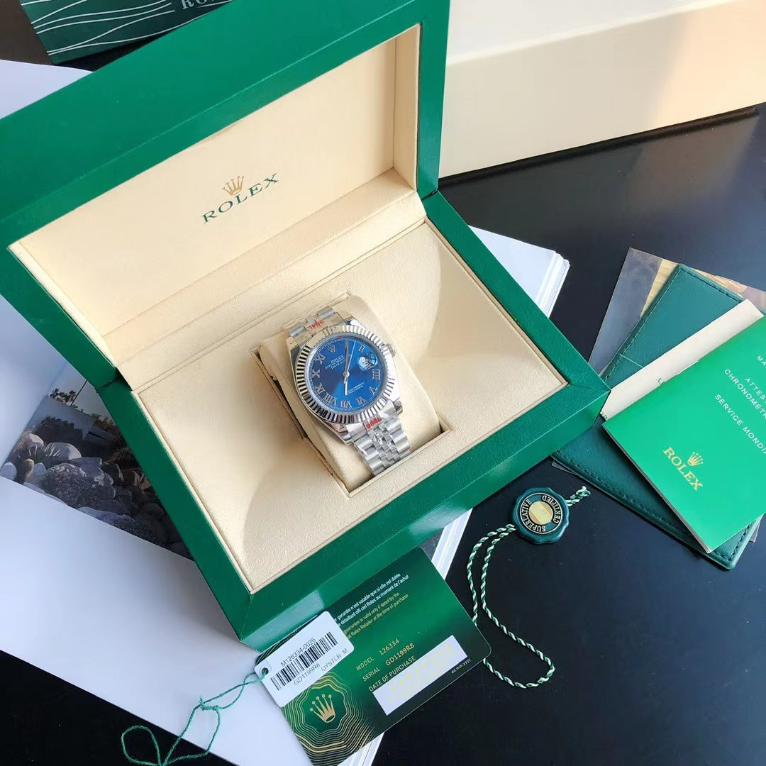 ROLEX DATE JUST LADY 36mm BLU DIAMOND